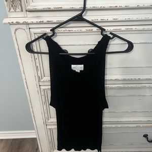 June & Ivy knit black tank top